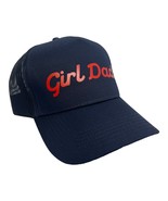 NEW GIRL DAD NAVY BLUE RED TRUCKER HAT 5 PANEL MID A FRAME SNAPBACK TRENDY - £18.35 GBP