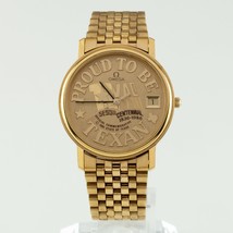 Omega Men&#39;s Gold-Plated Quartz &quot;Proud to be Texan&quot; Watch Cal 396 - £1,660.03 GBP