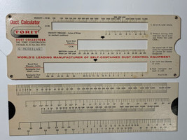 Torit Corporation - Dust Collectors DUCT CALCULATOR Slide Chart 1973 B - $12.87