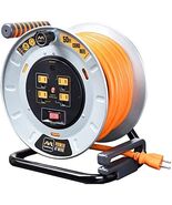 Masterplug Power At Work Metal Steel Drum with Four Powered Outlets, Ope... - €94,46 EUR