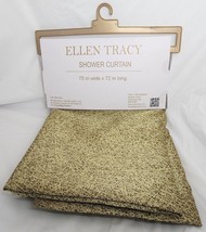 Ellen Tracy Shower Curtain - Gold - 70 in Wide x 72 in Long - £23.72 GBP