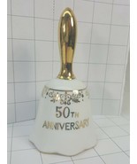 Anniversary Collector Bell &quot;50th ANNIVERSARY&quot;  white with gold #33 - $5.95