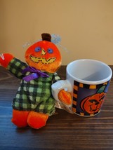 dan dee collectors choice halloween pumpkin bear and mug - $7.85