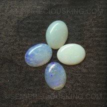 Natural White Opal Cabochon Oval 8X6mm Play of Colors SI1 Clarity Loose Gemstone - £8.04 GBP