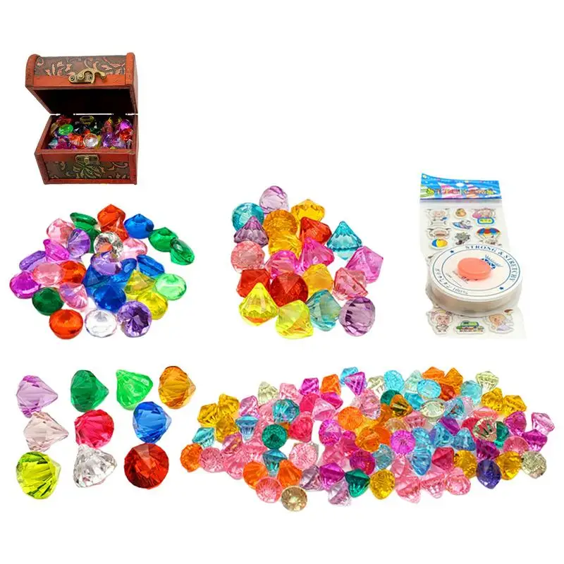 Diving Gem Pool Toys Sand Toys Treasures Chest Toy For Kids Pirate Diving Toy - £16.81 GBP+