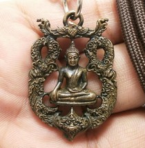 lord Buddha blessing for success and good luck Thai real beautiful amulet brass  - £31.85 GBP