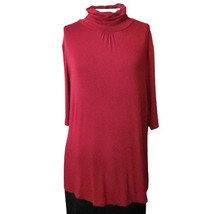 Red Turtleneck Blouse Size XL - £19.47 GBP
