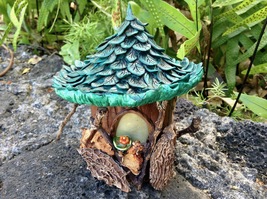 Fairy House Woodland Fantasy Home Handmade Polymer Clay Mixed Media Gnom... - $49.99