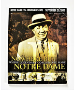 Notre Dame ( ND) vs. Michigan State (MSU) Football Program  September 20... - £10.12 GBP