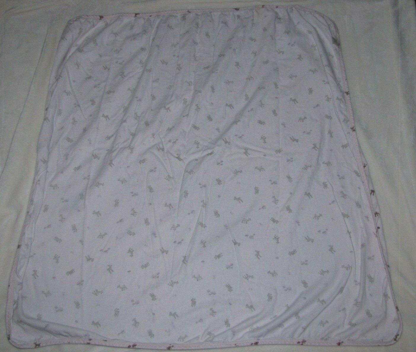 Old Navy Pink Deer Mushroom Flannel Baby Blanket Security Swaddle Lovey 2007 Item image 4