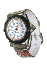 Women&#39;s Lucky by Dingbats Watch (LK12045) Motorcycle Graphic Band Skeleton Back - £13.03 GBP