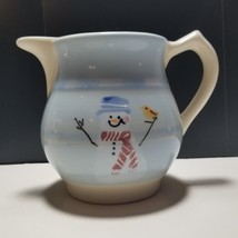 Hartstone Pottery SNOW PEOPLE 32 Oz Pitcher Artist Initialed EN - £14.58 GBP