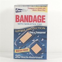 Coralite Waterproof Bandages with Non-Stick Pad, Assorted Sizes (30 Count) - $17.38