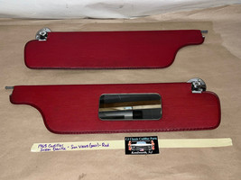 65 Cadillac Sedan Deville Interior Sun Visors With Hinges Mirror New Rubber Tips - $178.19