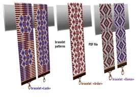 Cuff Bracelet patterns, Loom-Square Stitch Miyuki Delica and Preciosa, P... - $6.78 CAD+