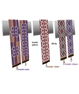 Cuff Bracelet patterns, Loom-Square Stitch Miyuki Delica and Preciosa, P... - $6.79 CAD+