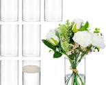 8 Pieces Of Glass Cylinder Vase From Cewor For Centerpieces, Wedding Déc... - £35.15 GBP