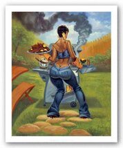 BBQ by Sterling Brown - 10 1/2 x 8 1/2 inches - Fine Art Print / Poster - $4.55