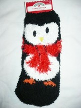 Holiday Time Women&#39;s Low Cut Cozy Socks Shoe Size 4-10 Penguin 1 Pair So... - £7.75 GBP