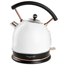 MegaChef 1.9 Quart Half Circle Electric Tea Kettle in White - $77.19