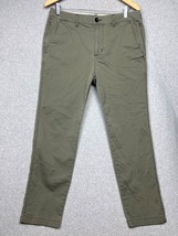 HOLLISTER Chino Skinny Fit Epic Flex Pants Size 34/30 green causal Office Work - £21.91 GBP