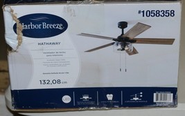 Harbor Breeze 1058358 Hathaway 52 Inch Indoor Matte Black Finish Ceiling Fan image 2