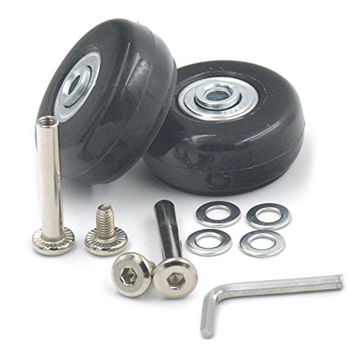 Bluemoona 2 Pcs - Travel Luggages Wheel Resistant Parts Replacement Suitcases Ax