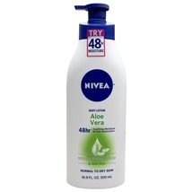 New NIVEA Lotion Aloe Vera 48 Hour Pump, 16.9 Ounce - $19.79