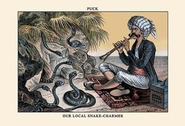 Puck Magazine: Our Local Snake-Charmer 20 x 30 Poster - $25.98