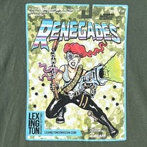 Renegades Allison Kerpowski A-Bomb Graphic T-Shirt Green Lex Comiccon Ad... - £15.10 GBP