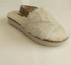 Koolaburra By UGG Fuzz&#39;n II Slide Womens Size 9 Slipper Sandal Natural 1... - $45.06