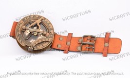 Anitique Vintage Style WWII Armbanduhr Messing Runde Sonnenuhr Kompass Geschenk. - £18.09 GBP+