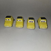 4 Disney Cars Yellow Luigi Pull-Back Toys Duplicates McDonald&#39;s Happy Me... - $15.79