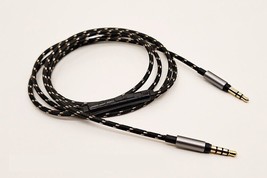 Nylon Audio Cable With Mic For Sony MDR-1000X/WH-1000XM2 1000XM3 XM4 XM5 - £12.57 GBP