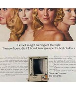 1970 Clairol True To Light 2 Makeup Mirror Advertisement Cosmetics DWII18 - $41.01 CAD