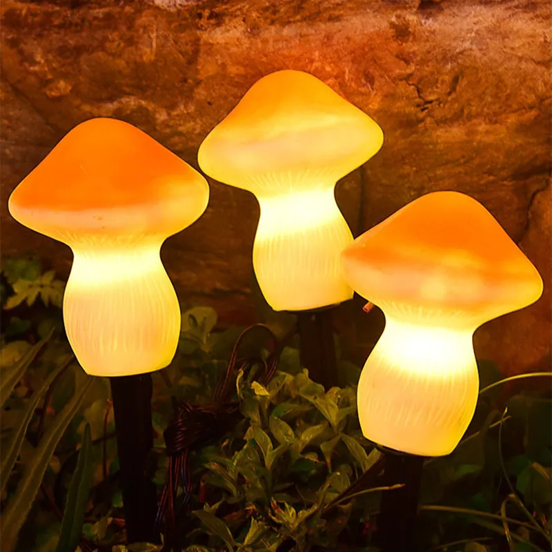 Solar Mushroom Lamp Outdoor Waterproof Garden Lights Light-sensitive LED Fairy L - £152.75 GBP