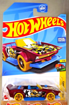 2023 Hot Wheels #15 HW Art Cars 1/10 TRACK MANGA Maroon w/Yellow Wheels BlackMC5 - £6.09 GBP