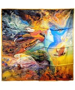 NWT Genuine 100% Mulberry Silk Scarf 52&quot;x52&quot; Super Large Square Shawl Wr... - £62.06 GBP