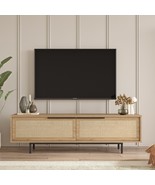 Ocean TV Unit Console with Metal Legs 63 Inches with Storage Shelves &amp; D... - $6,467.97 MXN