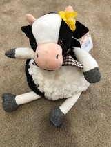 14” Pier 1 One Imports Isabell the Cow Plush Black White Stuffed Animal Toy NWT - £18.76 GBP