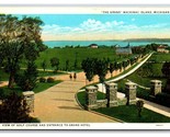 Grand Hotel Entrance and Golf Course Mackinac Island MI UNP WB Postcard W22 - $3.91