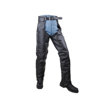 Vance Leather Basic economy Leather Chaps with Braid Trim - $82.70+