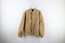 Vtg 50s 60s Streetwear Mens 38 Distressed Fleece Lined Bomber Jacket Brown USA - £54.47 GBP