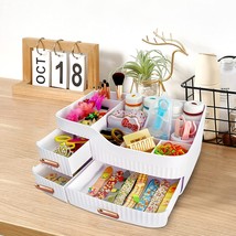 Makeup Organizer for Vanity, Large Capacity Cosmetics Organizer with 3 Drawers f - £32.17 GBP