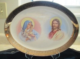 Crest O Gold Jesus &amp; Mary Plate 22K Gold - $19.99