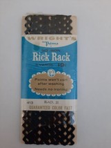 Vintage Wright&#39;s Color Black 31 Baby Rick Rack Sewing Trim 5 Yds 100% Co... - $7.87