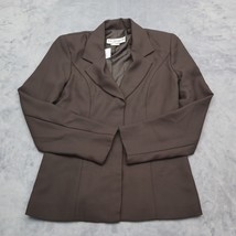 Lew Magram Suit Womens 4 Brown Long Sleeve Notch Lapel Open Front Jacket - $29.68