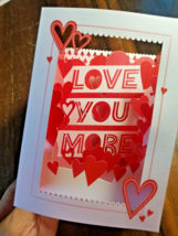 Valentine&#39;s 3D Hallmark Card *Paper Wonder** Love U More Wife Husband Girlfriend - £3.85 GBP