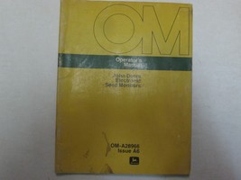 John Deere Electronic Seed Monitors Operators Manual Factory OEM OM-A28966 *** - £7.71 GBP