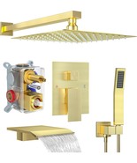 Fatspas 12 Inch Shower Faucet Set, Rainfall Shower System with Tub Spout - $3,367.29 MXN